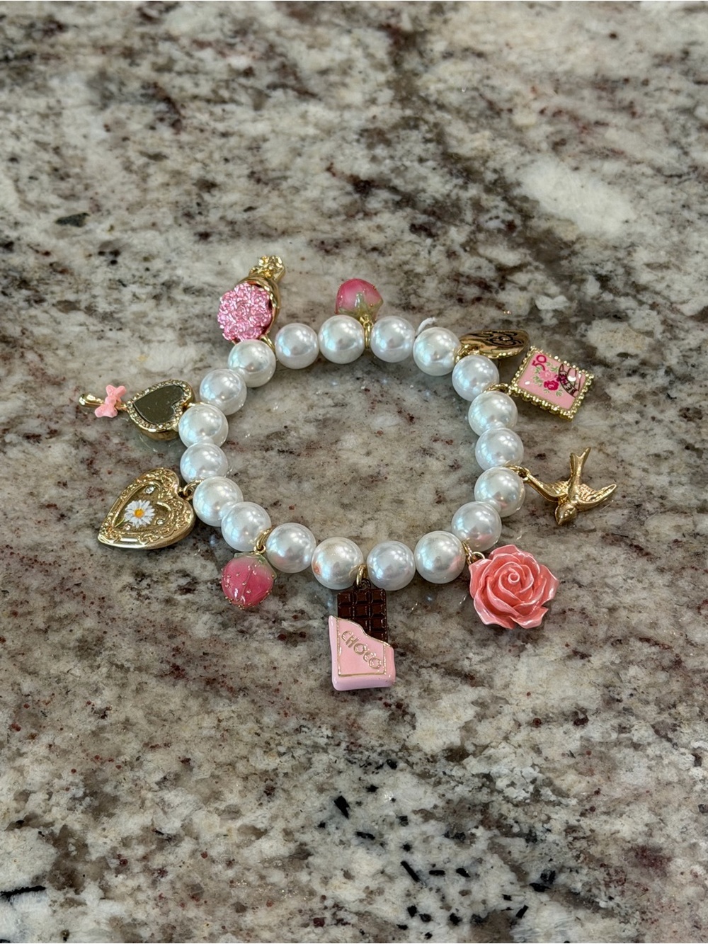Betsy Johnson Valentines Coquette Girl Bracelet